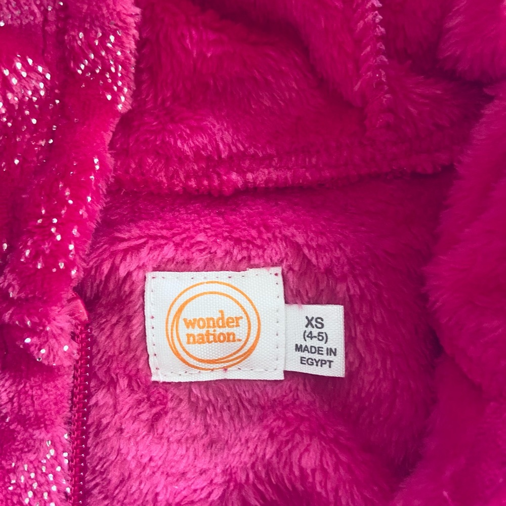 Wonder Nation Girls Hooded Plush Jacket- NWT - Picture 5 of 7
